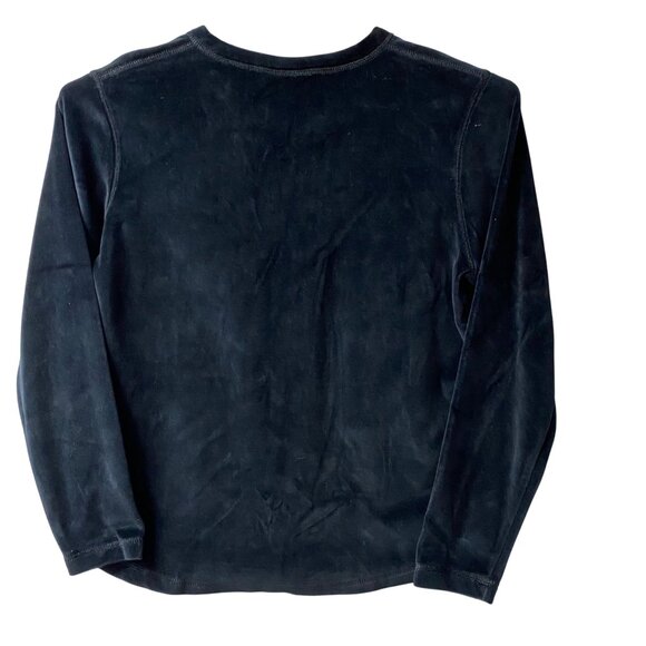 Northern Reflections Velour Black Long Sleeve Cotton/Polyester Top S/P - Picture 3 of 5
